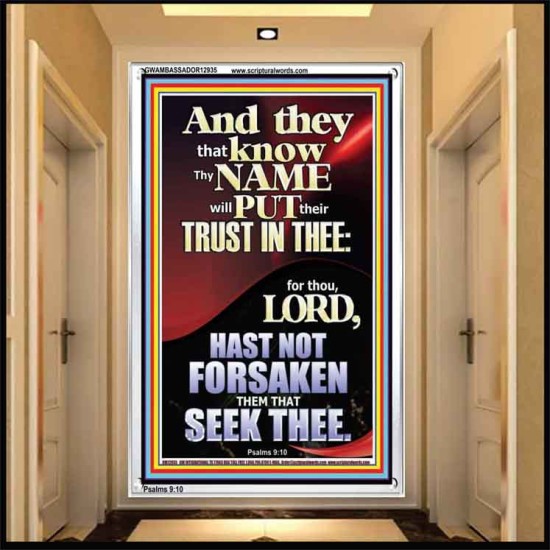 THOSE WHO HAVE KNOWLEDGE OF YOUR NAME ARE NEVER DISAPPOINTED  Unique Scriptural Portrait  GWAMBASSADOR12935  