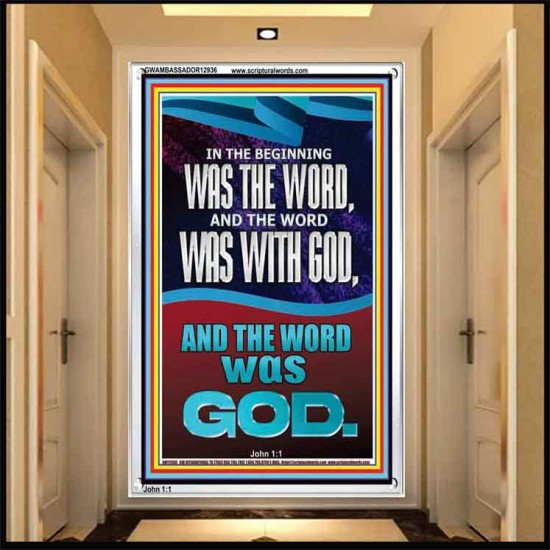 IN THE BEGINNING WAS THE WORD AND THE WORD WAS WITH GOD  Unique Power Bible Portrait  GWAMBASSADOR12936  