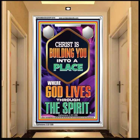 BE UNITED TOGETHER AS A LIVING PLACE OF GOD IN THE SPIRIT  Scripture Portrait Signs  GWAMBASSADOR13016  