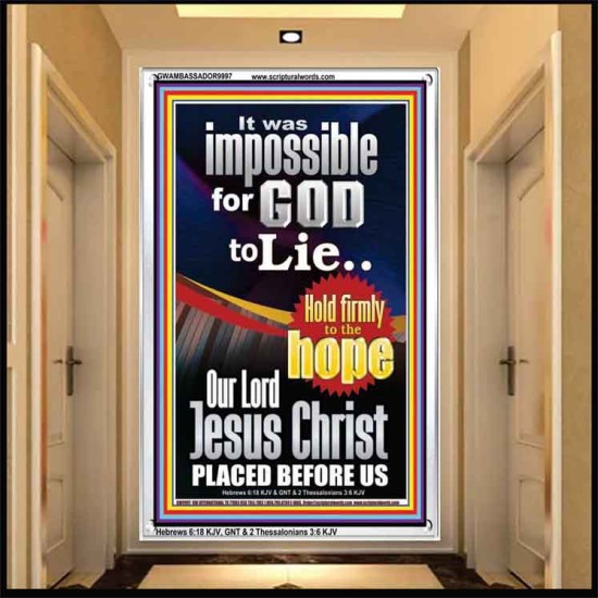 IMPOSSIBLE FOR GOD TO LIE  Children Room Portrait  GWAMBASSADOR9997  