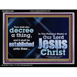 THE LIGHT SHALL SHINE UPON THY WAYS  Christian Quote Acrylic Frame  GWAMEN10296  "33x25"