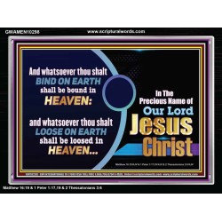 WHATSOEVER THOU SHALT BIND ON EARTH  Custom Wall Art  GWAMEN10298  "33x25"