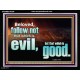 FOLLOW NOT WHICH IS EVIL  Custom Christian Artwork Acrylic Frame  GWAMEN10309  