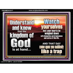 BEWARE OF THE CARE OF THIS LIFE  Unique Bible Verse Acrylic Frame  GWAMEN10317  "33x25"