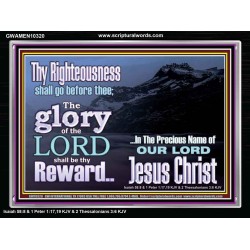 THE GLORY OF THE LORD WILL BE UPON YOU  Custom Inspiration Scriptural Art Acrylic Frame  GWAMEN10320  "33x25"