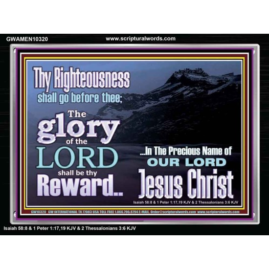 THE GLORY OF THE LORD WILL BE UPON YOU  Custom Inspiration Scriptural Art Acrylic Frame  GWAMEN10320  