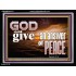 LORD GOD ALMIGHTY GIVE YOU ANSWER OF PEACE  Bible Verse for Home Acrylic Frame  GWAMEN10331  "33x25"