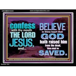 IN CHRIST JESUS IS ULTIMATE DELIVERANCE  Bible Verse for Home Acrylic Frame  GWAMEN10343  "33x25"