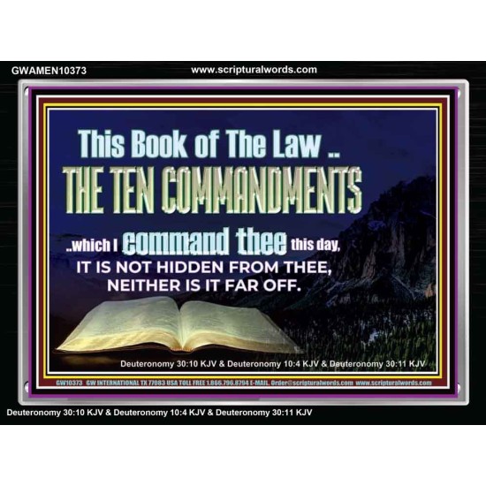 DO NOT IGNORE THE TEN COMMANDMENTS  Unique Power Bible Acrylic Frame  GWAMEN10373  