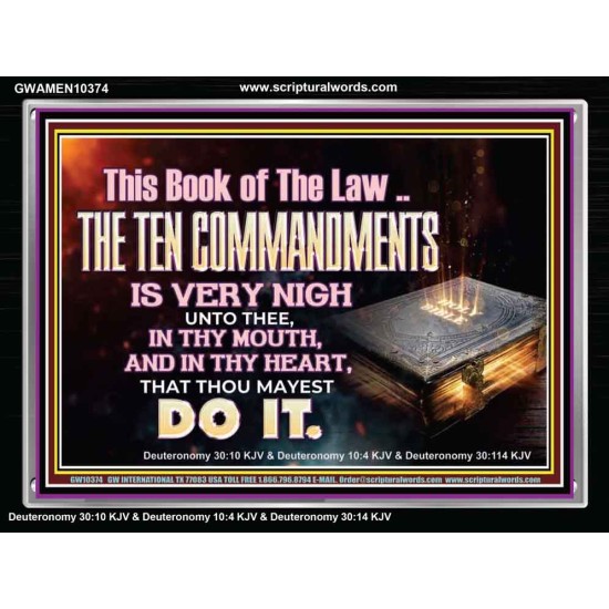 KEEP THE TEN COMMANDMENTS FERVENTLY  Ultimate Power Acrylic Frame  GWAMEN10374  