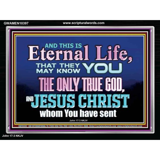 CHRIST JESUS THE ONLY WAY TO ETERNAL LIFE  Sanctuary Wall Acrylic Frame  GWAMEN10397  