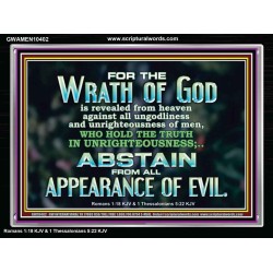 UNGODLINESS AND UNRIGHTEOUSNESS OUTLAW IN ETERNITY  Righteous Living Christian Acrylic Frame  GWAMEN10402  "33x25"