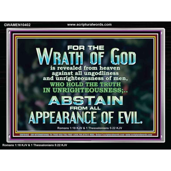 UNGODLINESS AND UNRIGHTEOUSNESS OUTLAW IN ETERNITY  Righteous Living Christian Acrylic Frame  GWAMEN10402  