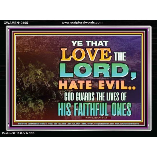 GOD GUARDS THE LIVES OF HIS FAITHFUL ONES  Children Room Wall Acrylic Frame  GWAMEN10405  