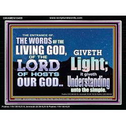 THE WORDS OF LIVING GOD GIVETH LIGHT  Unique Power Bible Acrylic Frame  GWAMEN10409  "33x25"