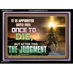 AFTER DEATH IS JUDGEMENT  Bible Verses Art Prints  GWAMEN10431  "33x25"