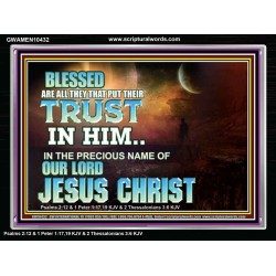 THE PRECIOUS NAME OF OUR LORD JESUS CHRIST  Bible Verse Art Prints  GWAMEN10432  "33x25"