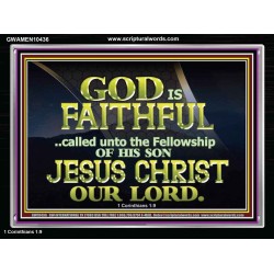 CALLED UNTO FELLOWSHIP WITH CHRIST JESUS  Scriptural Wall Art  GWAMEN10436  "33x25"