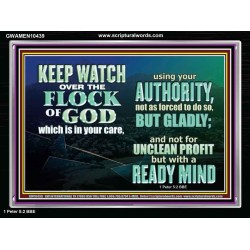WATCH THE FLOCK OF GOD IN YOUR CARE  Scriptures Décor Wall Art  GWAMEN10439  "33x25"
