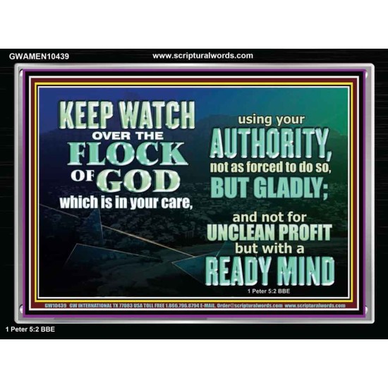 WATCH THE FLOCK OF GOD IN YOUR CARE  Scriptures Décor Wall Art  GWAMEN10439  