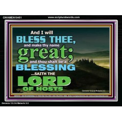 THOU SHALL BE A BLESSINGS  Acrylic Frame Scripture   GWAMEN10451  "33x25"