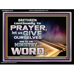 BE FERVENT IN PRAYER AND MINISTRY OF THE WORD  Scripture Art Prints Acrylic Frame  GWAMEN10478  