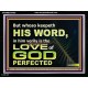 THOSE WHO KEEP THE WORD OF GOD ENJOY HIS GREAT LOVE  Bible Verses Wall Art  GWAMEN10482  