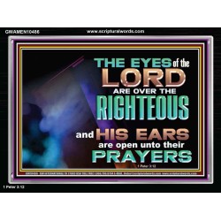 THE EYES OF THE LORD ARE OVER THE RIGHTEOUS  Religious Wall Art   GWAMEN10486  "33x25"