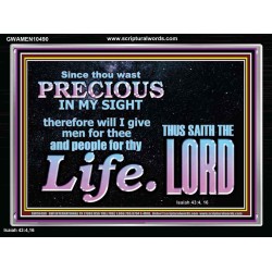 YOU ARE PRECIOUS IN THE SIGHT OF THE LIVING GOD  Modern Christian Wall Décor  GWAMEN10490  "33x25"