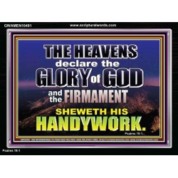 THE HEAVENS DECLARE THE GLORY OF THE LORD  Christian Wall Art Wall Art  GWAMEN10491  "33x25"