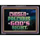 CHOSEN AND PRECIOUS IN THE SIGHT OF GOD  Modern Christian Wall Décor Acrylic Frame  GWAMEN10494  