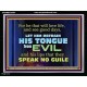 KEEP YOUR TONGUES FROM ALL EVIL  Bible Scriptures on Love Acrylic Frame  GWAMEN10497  