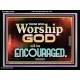 THOSE WHO WORSHIP THE LORD WILL BE ENCOURAGED  Scripture Art Acrylic Frame  GWAMEN10506  