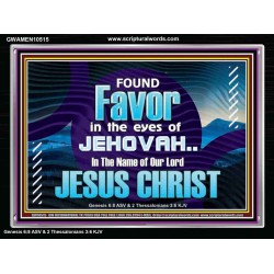 FOUND FAVOUR IN THE EYES OF JEHOVAH  Religious Art Acrylic Frame  GWAMEN10515  