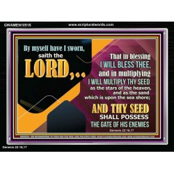 IN BLESSING I WILL BLESS THEE  Religious Wall Art   GWAMEN10516  