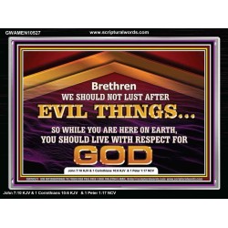 DO NOT LUST AFTER EVIL THINGS  Children Room Wall Acrylic Frame  GWAMEN10527  "33x25"