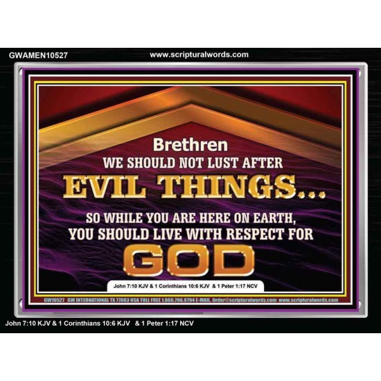 DO NOT LUST AFTER EVIL THINGS  Children Room Wall Acrylic Frame  GWAMEN10527  