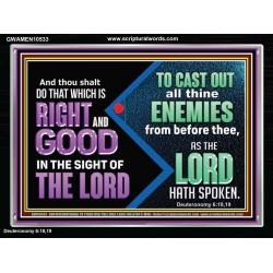 DO THAT WHICH IS RIGHT AND GOOD IN THE SIGHT OF THE LORD  Righteous Living Christian Acrylic Frame  GWAMEN10533  "33x25"