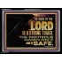 THE NAME OF THE LORD IS A STRONG TOWER  Contemporary Christian Wall Art  GWAMEN10542  "33x25"