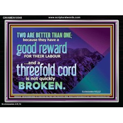 TWO ARE BETTER THAN ONE  Contemporary Christian Wall Art Acrylic Frame  GWAMEN10548  "33x25"