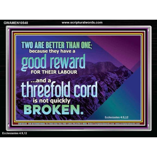 TWO ARE BETTER THAN ONE  Contemporary Christian Wall Art Acrylic Frame  GWAMEN10548  