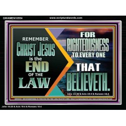 CHRIST JESUS OUR RIGHTEOUSNESS  Encouraging Bible Verse Acrylic Frame  GWAMEN10554  "33x25"