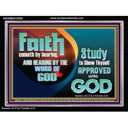 FAITH COMES BY HEARING THE WORD OF CHRIST  Christian Quote Acrylic Frame  GWAMEN10558  "33x25"