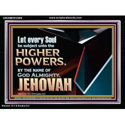 JEHOVAH ALMIGHTY THE GREATEST POWER  Contemporary Christian Wall Art Acrylic Frame  GWAMEN10568  