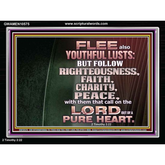 FOLLOW RIGHTEOUSNESS  Scriptural Wall Art  GWAMEN10575  