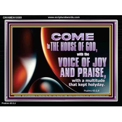 THE VOICE OF JOY AND PRAISE  Wall Décor  GWAMEN10589  "33x25"