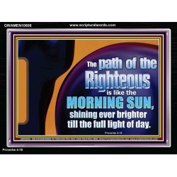 THE PATH OF THE RIGHTEOUS IS LIKE THE MORNING SUN  Custom Biblical Paintings  GWAMEN10606  "33x25"