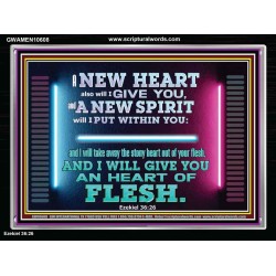 A NEW HEART ALSO WILL I GIVE YOU  Custom Wall Scriptural Art  GWAMEN10608  