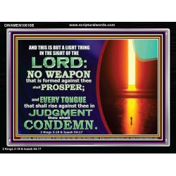 CONDEMN EVERY TONGUE THAT RISES AGAINST YOU IN JUDGEMENT  Custom Inspiration Scriptural Art Acrylic Frame  GWAMEN10616B  "33x25"