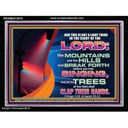 YOU WILL GO OUT WITH JOY AND BE GUIDED IN PEACE  Custom Inspiration Bible Verse Acrylic Frame  GWAMEN10618  